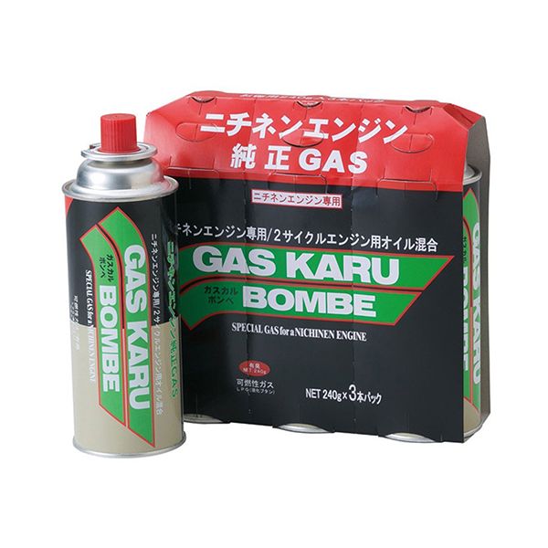 4944405014933 世界的に有名な ニチネン ガスカル専用ボンベ3本パック 2021年激安 3Pパック ガスカルボンベ ガスボンベ 0000493 48本入りケース ガスカル刈払機用草刈機 GKC-2用専用 240g