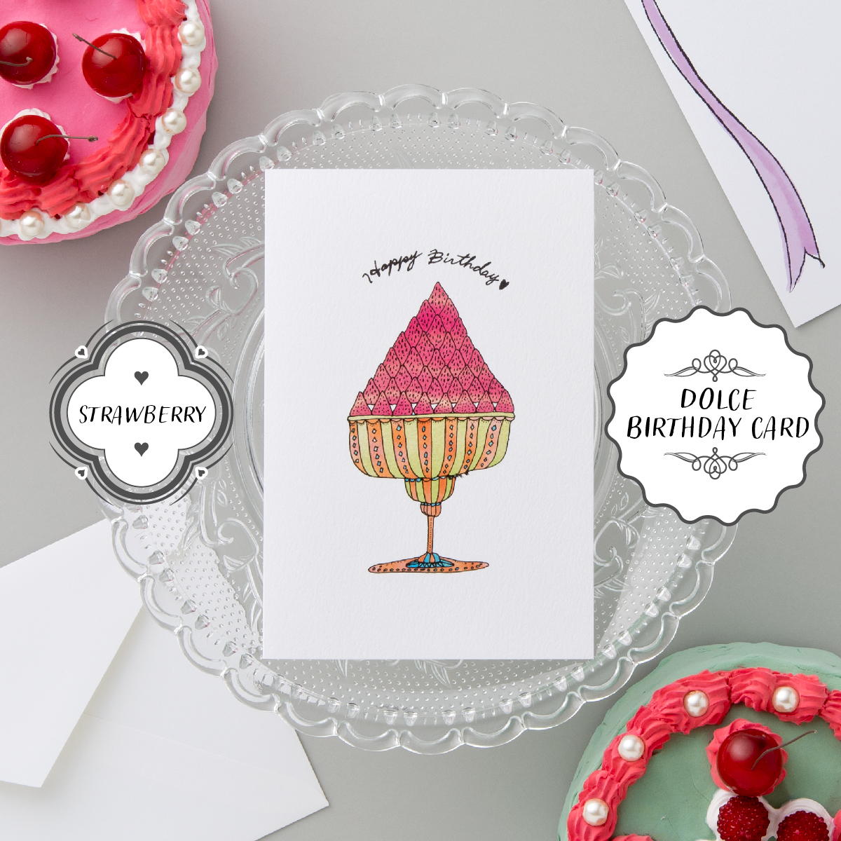 白の高級紙で大人っぽくてカワイイデザイン 苺とシャンパンは誕生日のマストアイテム もちろん当店オリジナルの商品です バースデーカードBirthday card 封筒付き 2つ折りハガキサイズ サンキューカード グリーティングカード 感謝 デザート スイーツ ギフト プレゼント 誕生日カード 商店 おしゃれ かわいい 【特価】 メッセージカード
