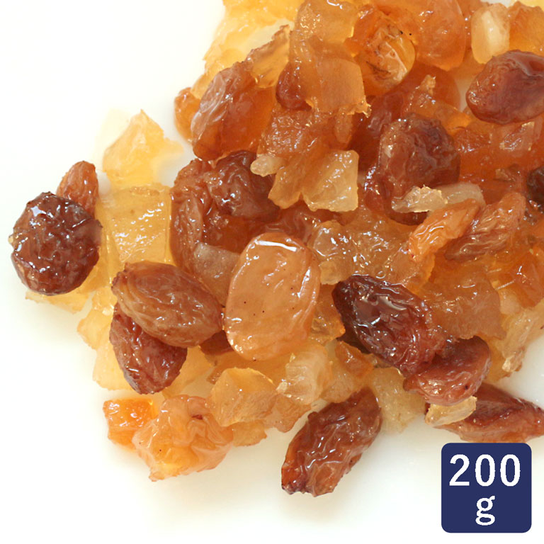 手作りシュトーレンに便利な漬け込みフルーツミックス ミックスフルーツ シュトーレンミックス 年間定番 無着色 ワカヤマショクヒン 200g 季節限定_ 洋酒漬けフルーツ 超熱 スーパーセール スーパーSALE 和菓子の日 父の日