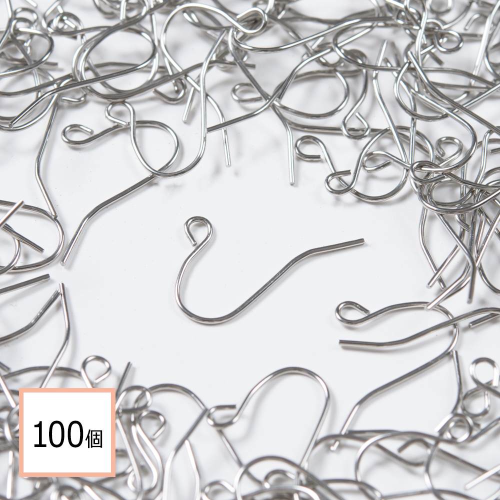 ステンレス パーツ ピアス イヤリング 売れ筋ランキング 金属アレルギー対策 ハンドメイド 100%品質保証 材料 ピアスフック アクセサリー シルバー 50ペア 100個 専門店 バネ無し 問屋