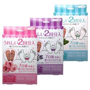 2回分も楽しめる 超オトクなフットピーリングパック 【65%OFF!】 ペロリン登場 香り選べる3種類 フットピーリングパック うれしい2回分入足の角質除去 足の皮 足の臭い オープニング ペロリン 足の消臭