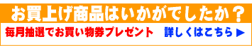 レビューを書いてお買い物券プレゼント